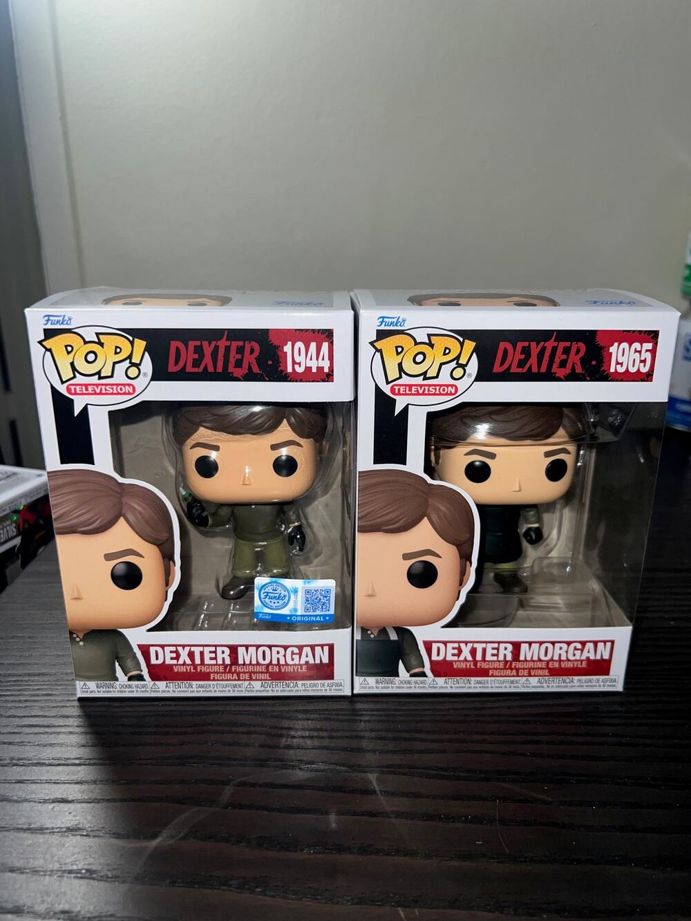 2 Dexter Morgan Funko Pops EXCLUSIVE w/ Syringe #1944 Regular #1965 Horror TV